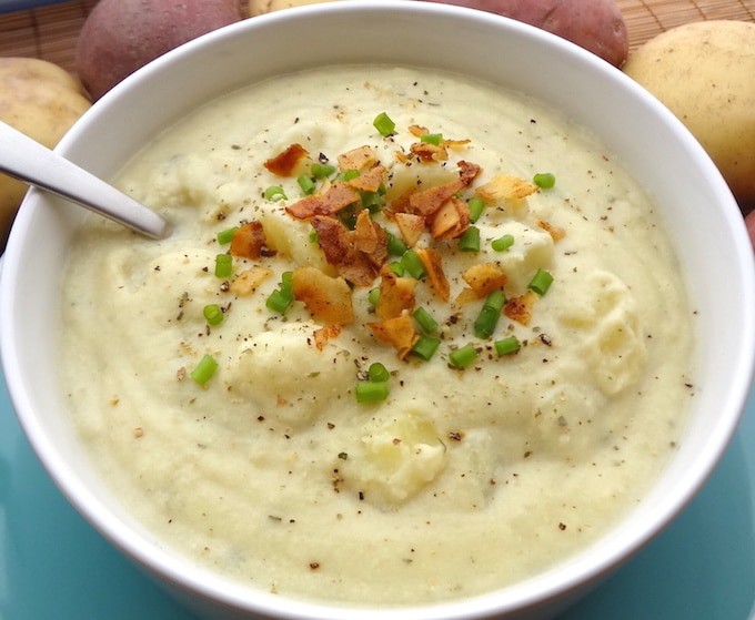 Vegan Creamy Potato Cauliflower Soup