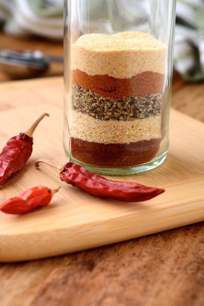 A 5 spice Cajun Seasoning that's ready in under 2 minutes! This spicy seasoning is also salt free! Plus the quantity is completely adjustable, so make as little or as much as you'd like! 