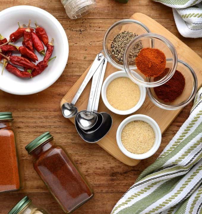A 5 spice Cajun Seasoning that's ready in under 2 minutes! This spicy seasoning is also salt free! Plus the quantity is completely adjustable, so make as little or as much as you'd like!