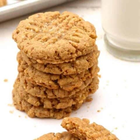 Vegan Peanut Butter Cookies – 20 min no-chill