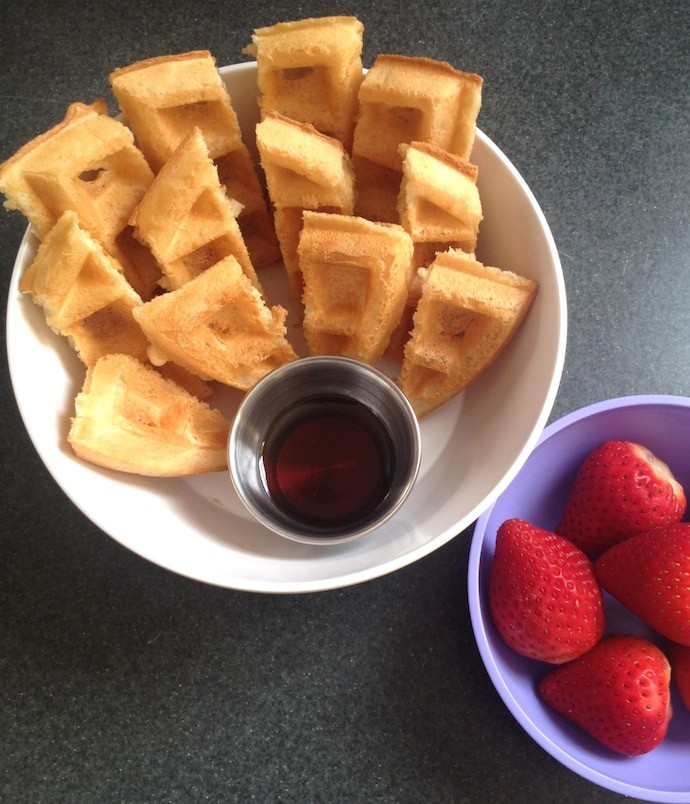 Vegan Vanilla Waffle sticks are a fun, dippable breakfast for kids and adults alike! A few special ingredients give these homemade waffle sticks an extra crispy outside while the center remains soft and fluffy. Keep the recipe classic and serve with maple syrup or go all out with a fancy fruit dip and coconut whipped cream! 