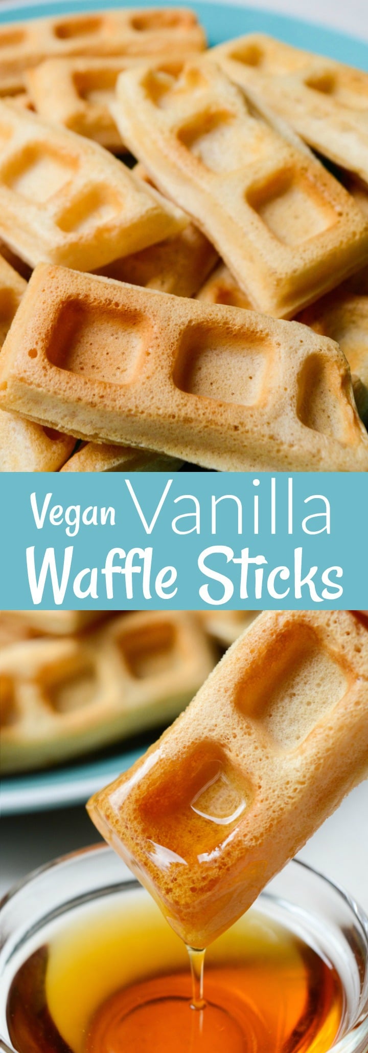 Vegan Vanilla Waffle sticks are a fun, dippable breakfast for kids and adults alike! A few special ingredients give these homemade waffle sticks an extra crispy outside while the center remains soft and fluffy. Keep the recipe classic and serve with maple syrup or go all out with a fancy fruit dip and coconut whipped cream!