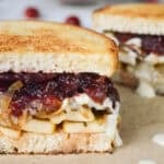 Toasted vegan holiday sandwich.
