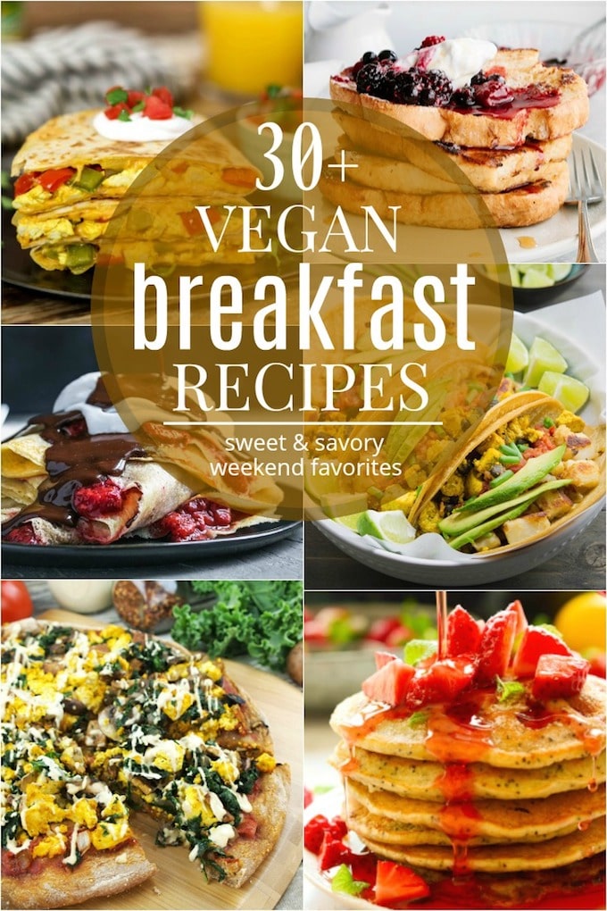 A collage of Vegan Breakfast Recipes 