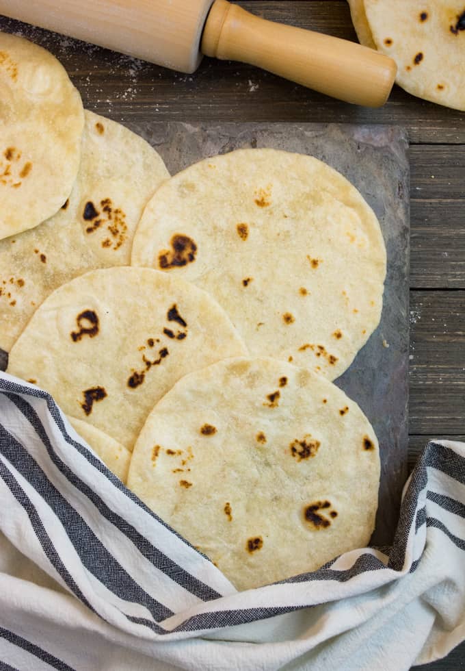 soft homemade flour tortillas