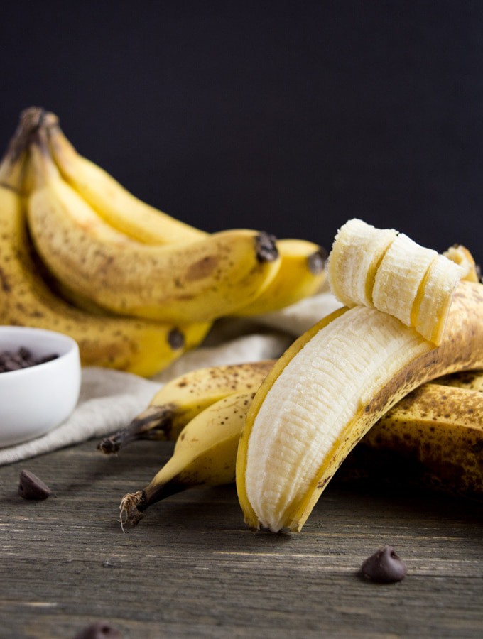 Ripe bananas for Vegan Chocolate Banana Bread