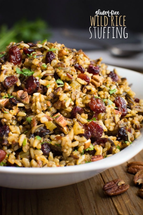 wild rice stuffing - gluten-free and vegan holiday side.