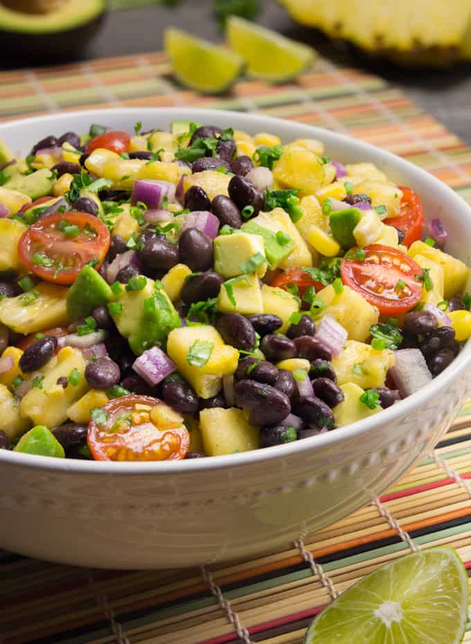 21 vegan party food favorites - pineapple fiesta salad 