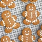 Decorated gingerbread cookies.