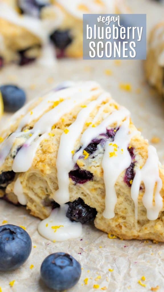 A vegan blueberry scone.