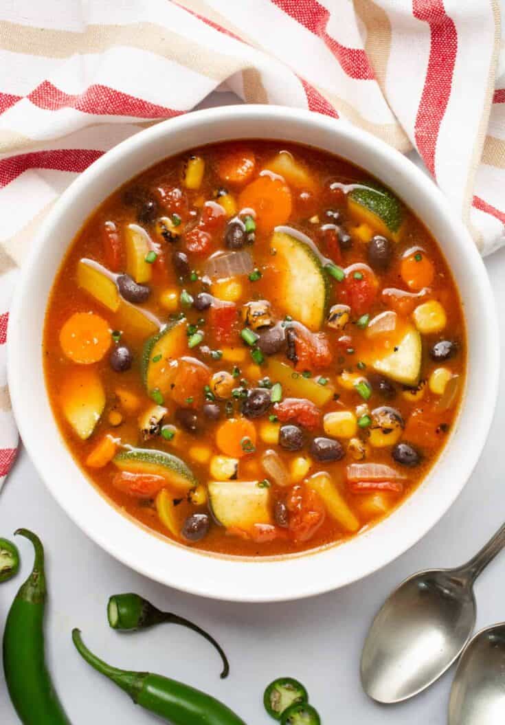Instant Pot Southwest Vegetable Soup (vegan) | Where You Get Your Protein