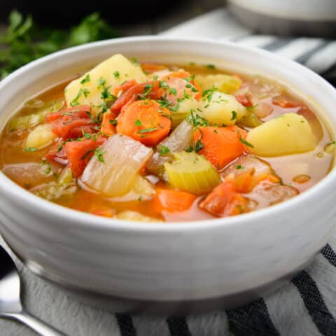 Instant Pot Vegetable Soup (vegan) | Where You Get Your Protein