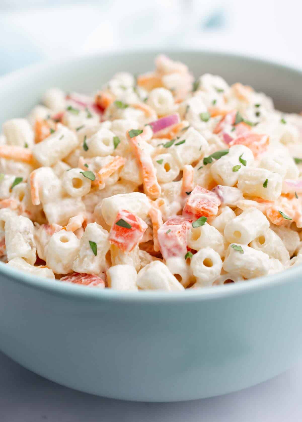 a bowl of macaroni salad