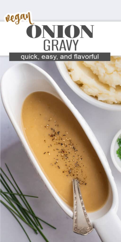 A gravy boat with gravy.